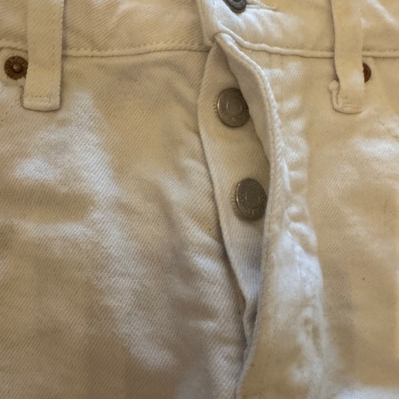 OLD NAVY | white denim button fly jean shorts | Sz 6 - Picture 4 of 4